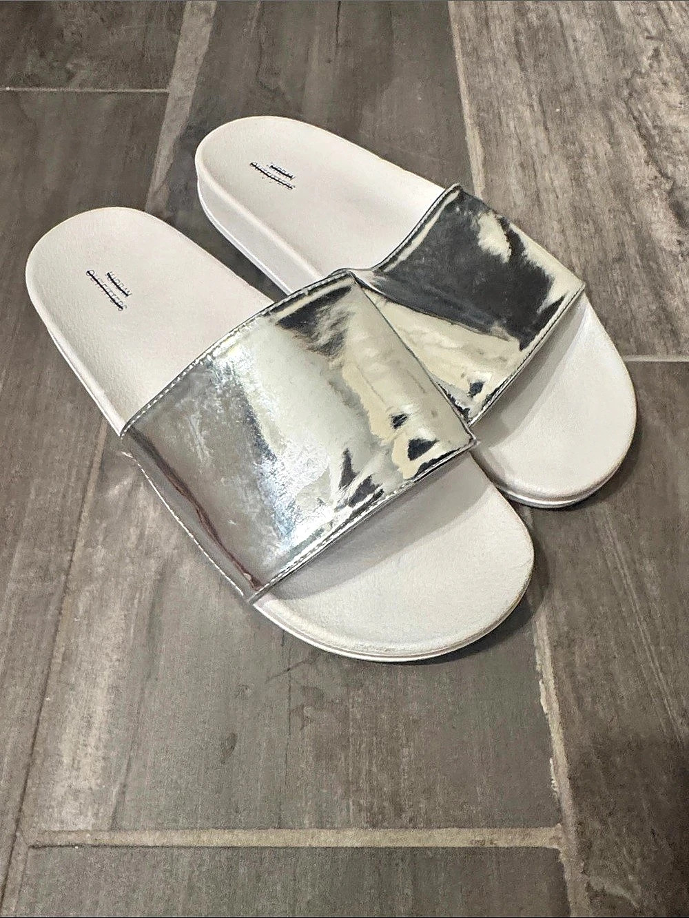 Urban Outfitters Metallic Slide Sandals US 10